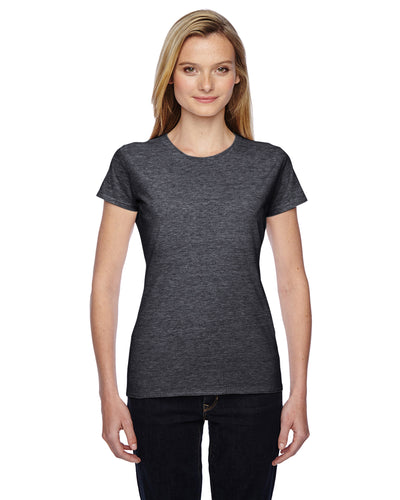 Women's Sofspun® Jersey Junior Crew T-Shirt - Charcoal Heather