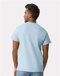 Gildan 2000 Light Blue — on model back