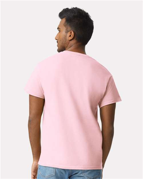 Gildan 2000 Light Pink — on model back