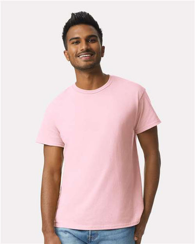 Gildan 2000 Light Pink — on model front