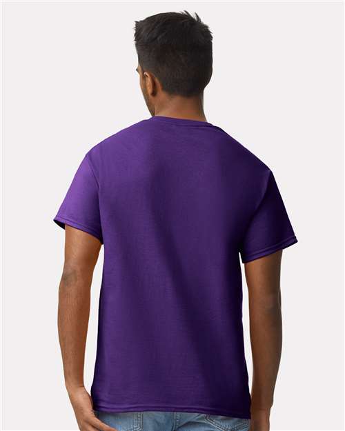 Gildan 2000 Purple — on model back