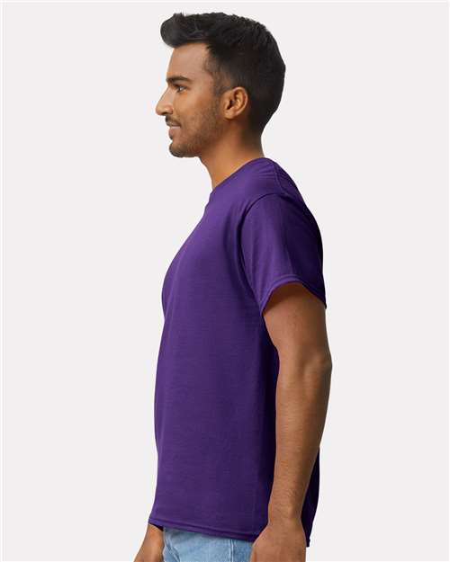 Gildan 2000 Purple — on model side