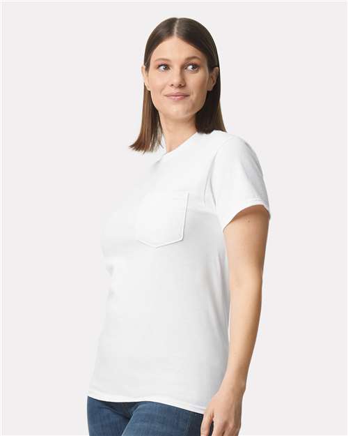 Gildan 2300 White — on model side