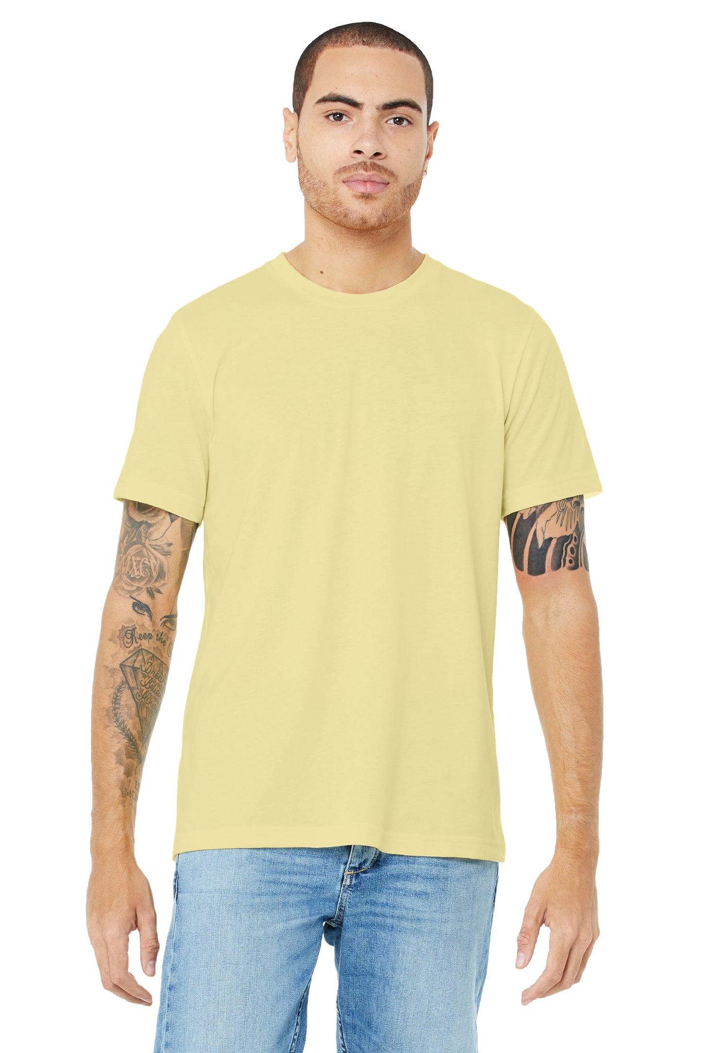 Unisex Heather CVC T-Shirt - Heather French Vanilla