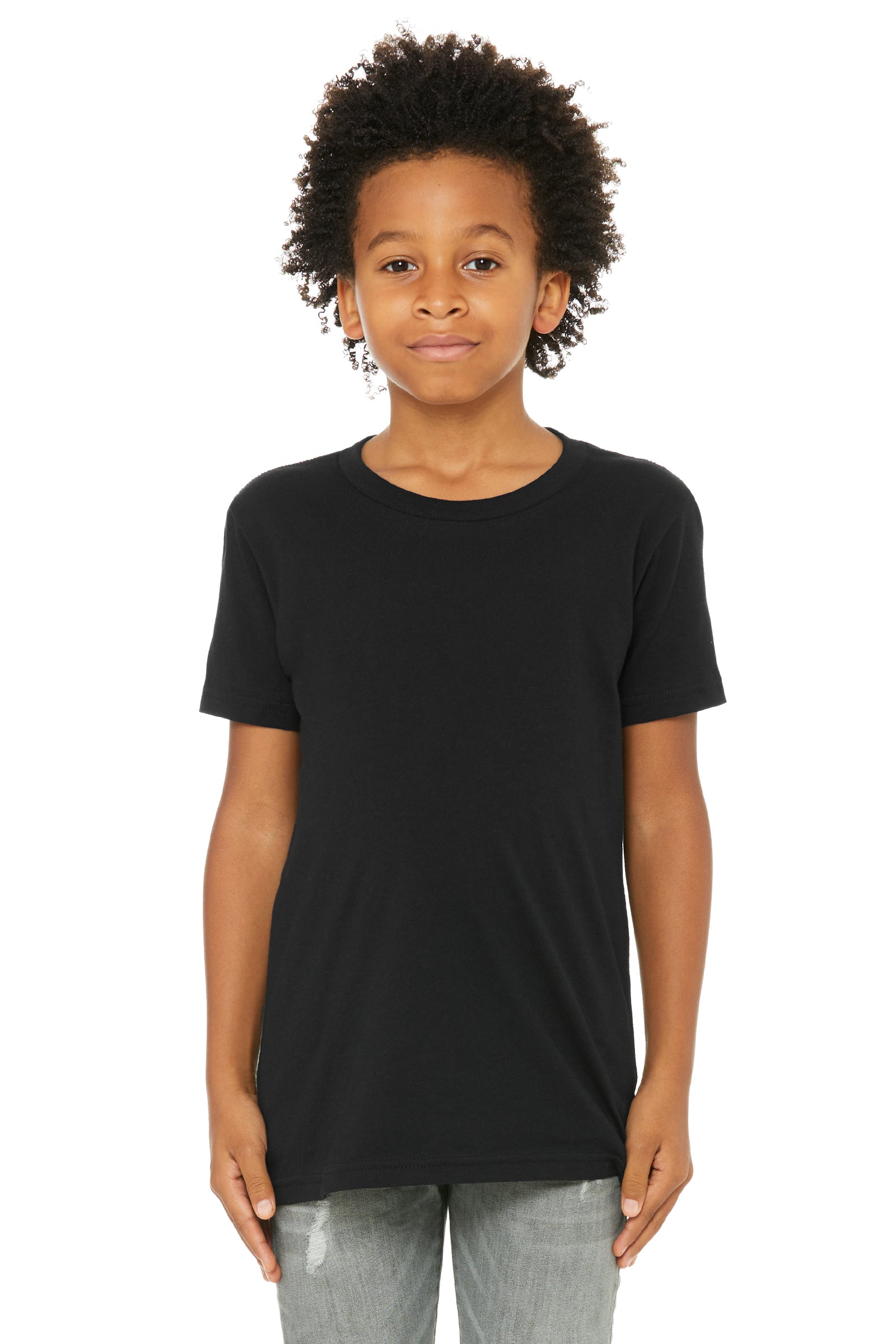 Youth Jersey T-Shirt - Solid Black Blend