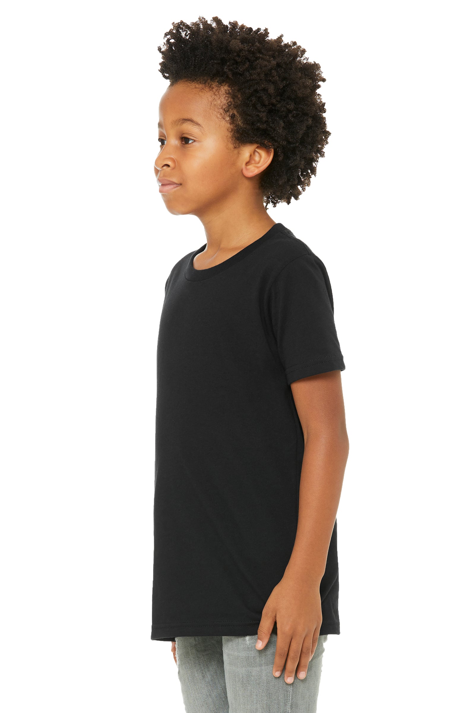 Youth Jersey T-Shirt - Solid Black Blend