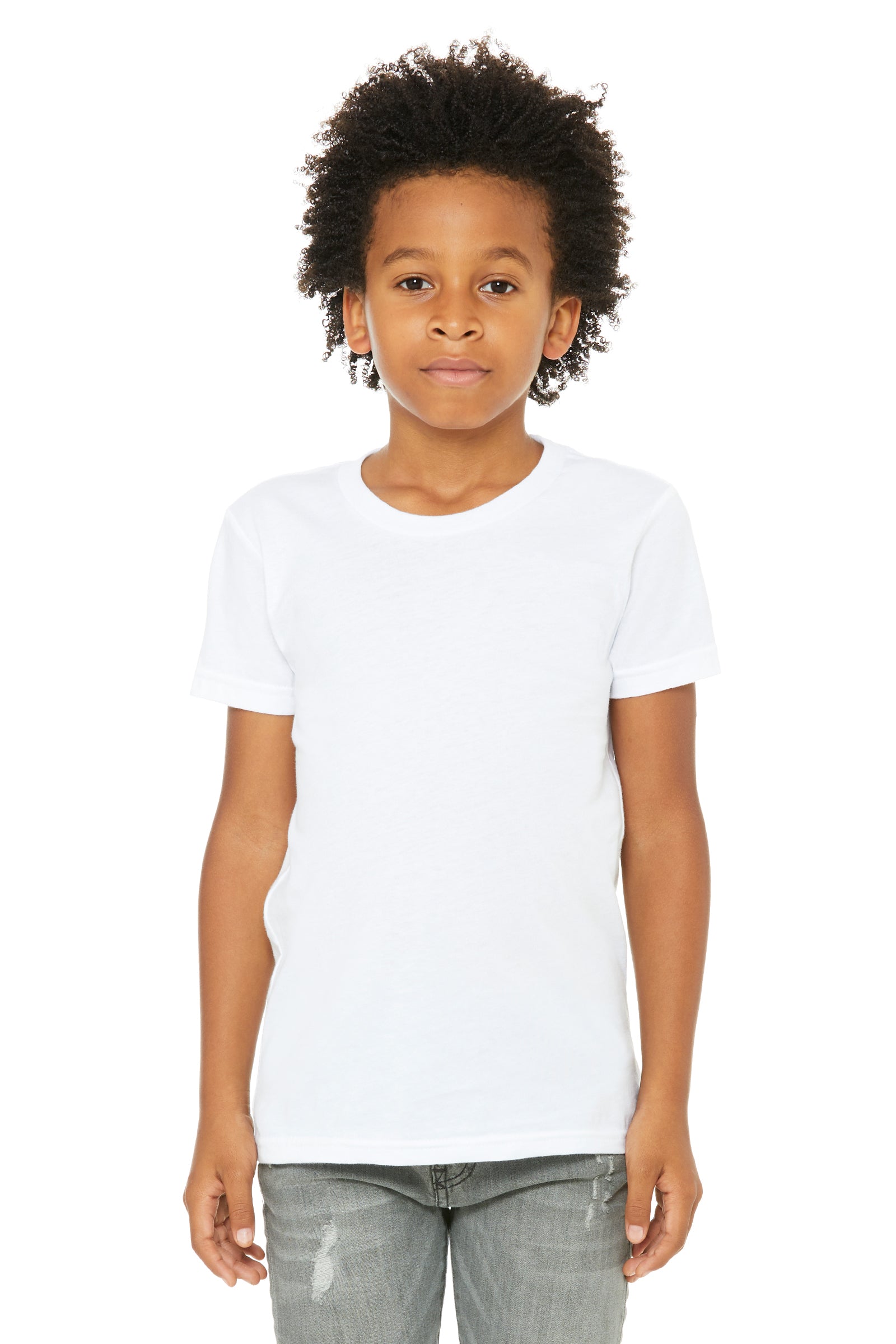 Youth Jersey T-Shirt - Solid White Blend