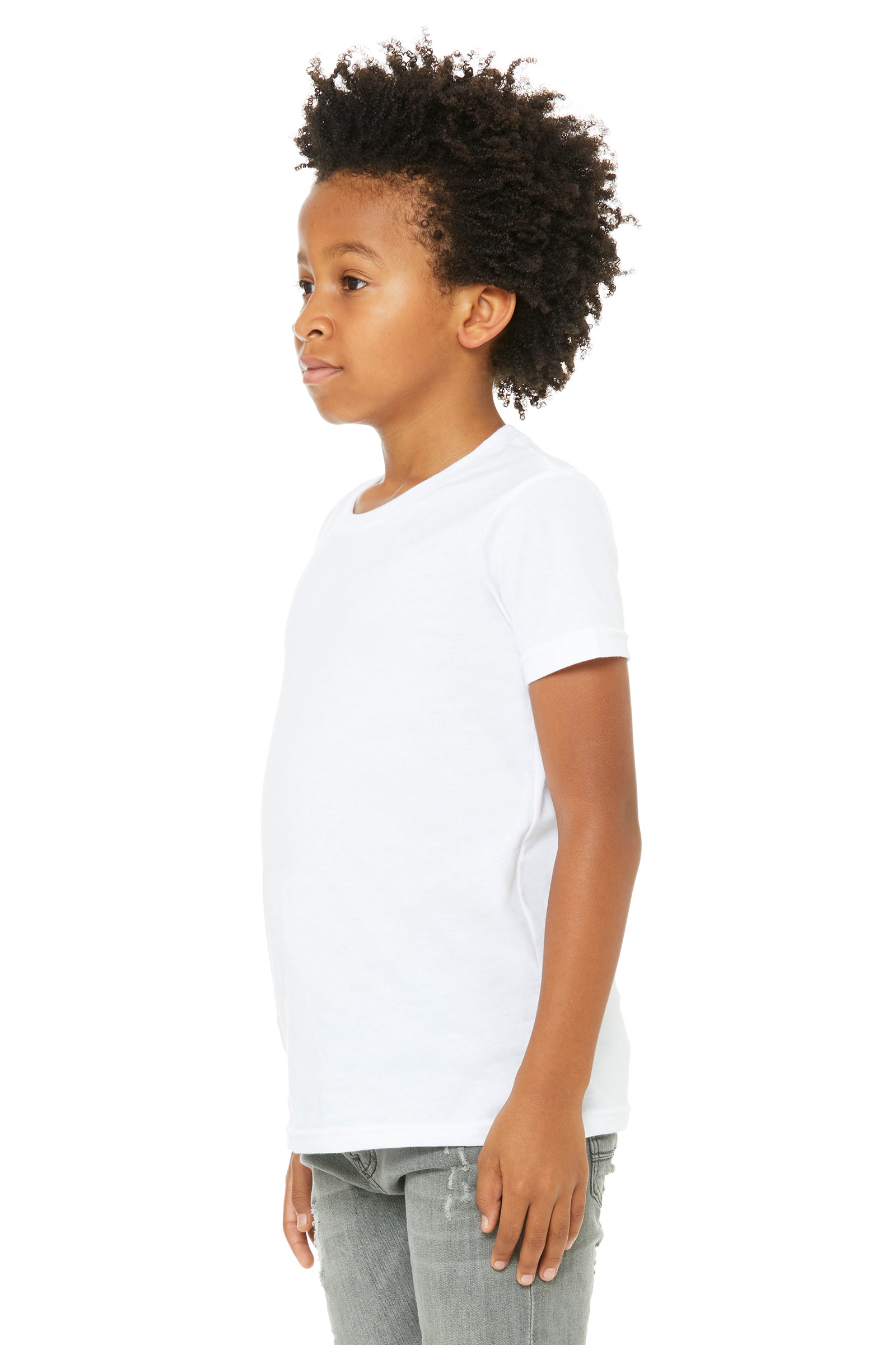 Youth Jersey T-Shirt - Solid White Blend