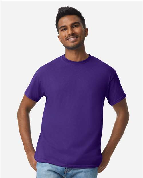 Gildan 5000 Purple — on model front