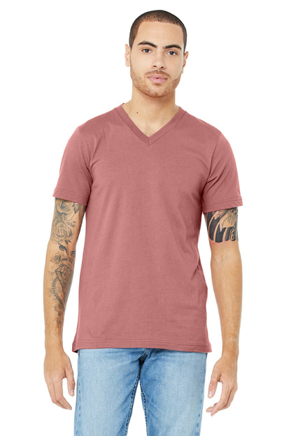 Unisex Jersey Short-Sleeve V-Neck T-Shirt - Mauve