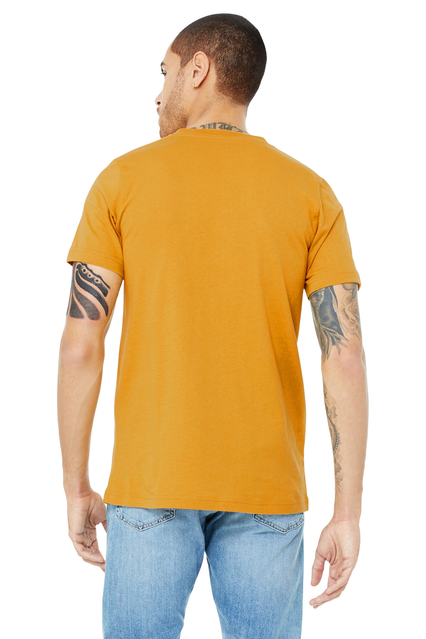 Unisex Jersey Short-Sleeve V-Neck T-Shirt - Mustard