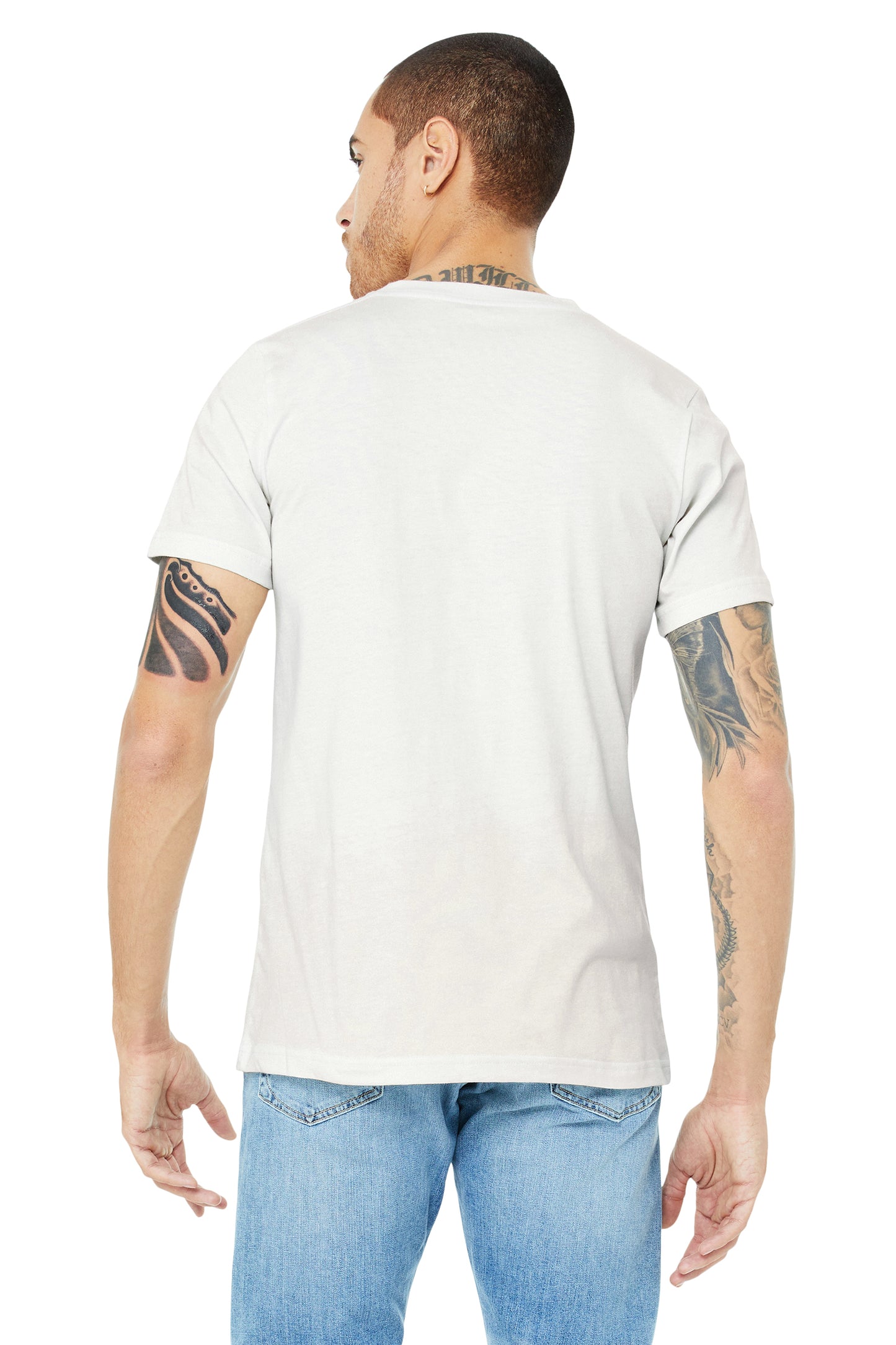 Unisex Jersey Short-Sleeve V-Neck T-Shirt - Vintage White