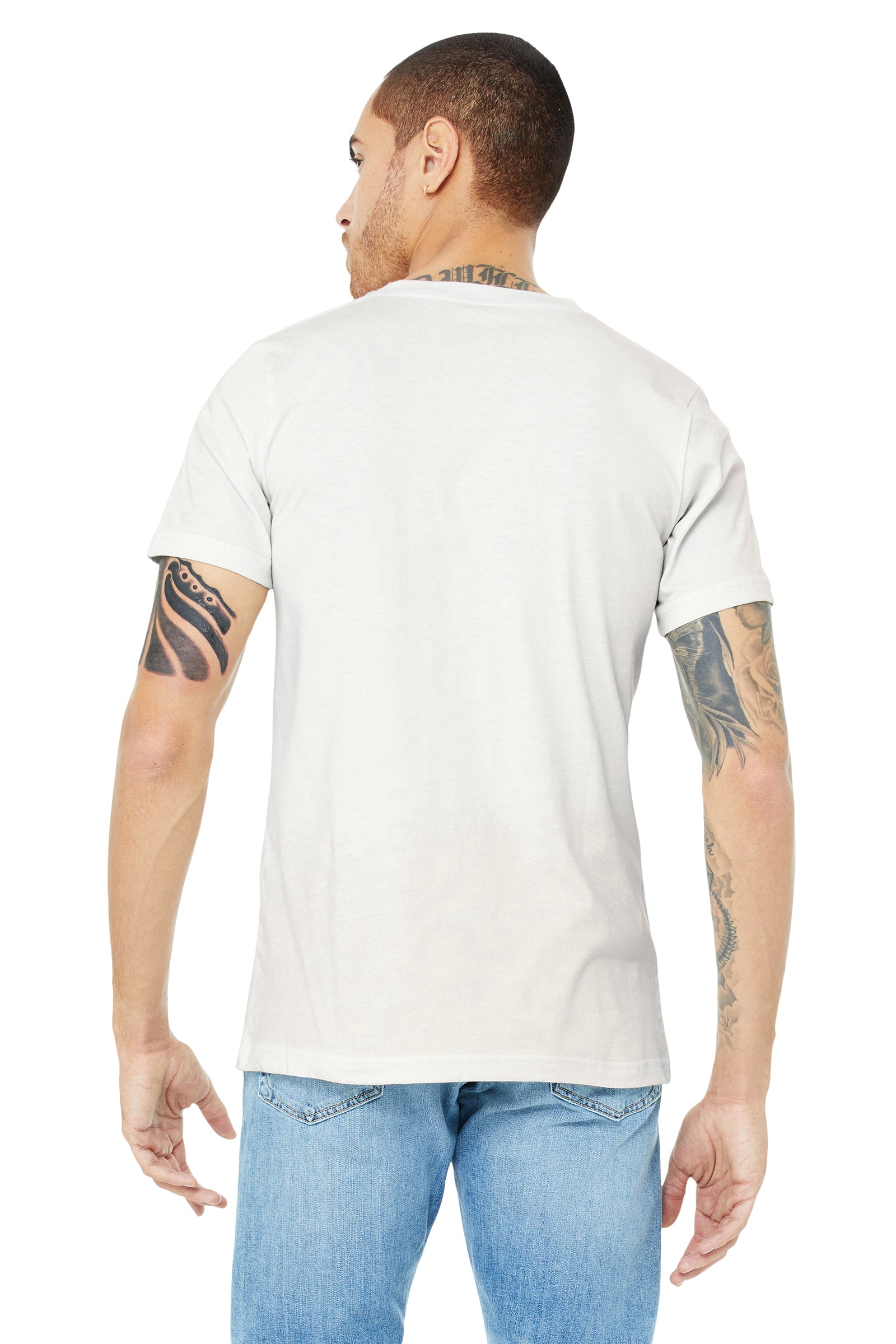 Unisex Jersey Short-Sleeve V-Neck T-Shirt - Vintage White