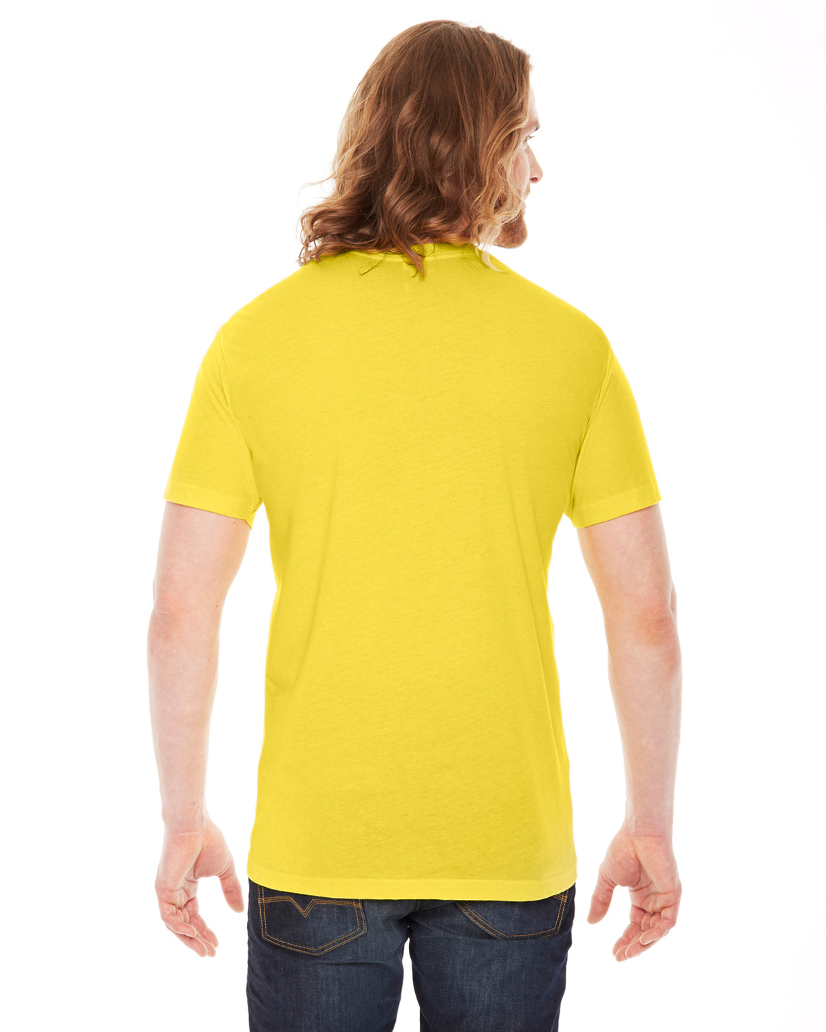 Unisex Poly-Cotton Short-Sleeve Crewneck - Sunshine