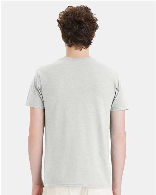 Hanes 4980 Ash — on model back