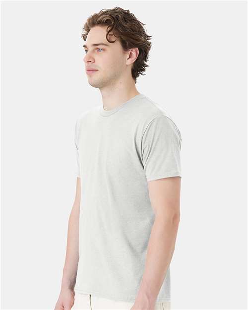 Hanes 4980 Ash — on model side