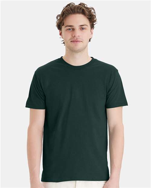 Hanes 4980 Deep Forest — on model front