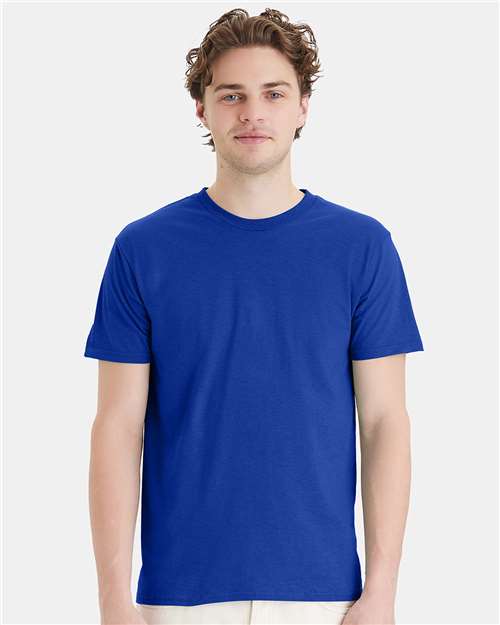 Hanes 4980 Deep Royal — on model front