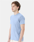 Hanes 4980 Light Blue — on model side