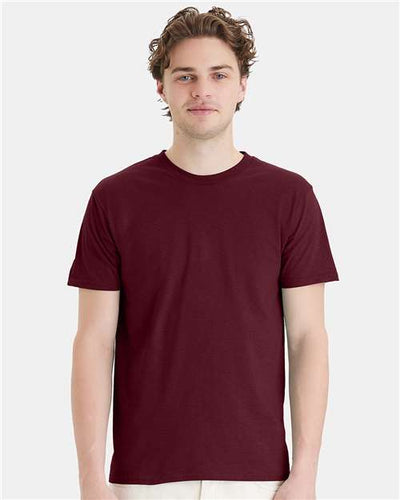 Hanes 4980 Maroon — on model front
