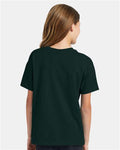 Hanes 5370 Deep Forest — on model back