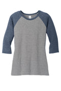 Women's Perfect Tri 3/4-Sleeve Raglan - Navy Fr / Gray Fr