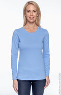 Ladies' Heavy Cotton™ 5.3 oz. Long-Sleeve T-Shirt - Carolina Blue