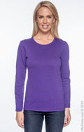 Ladies' Heavy Cotton™ 5.3 oz. Long-Sleeve T-Shirt - Purple