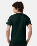 Champion T425 Dark Green — on model back