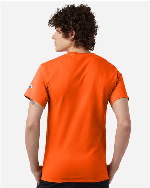 Champion T425 Orange — on model back