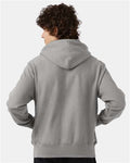 Champion S101 Oxford Grey — on model back