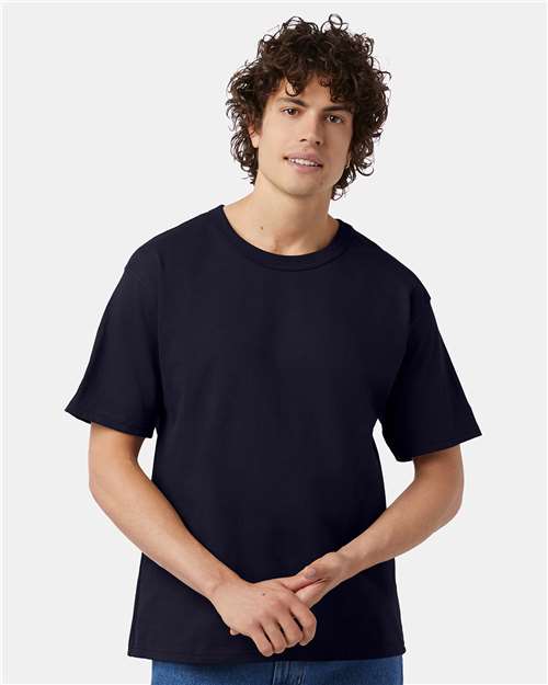 Champion T105 Navy — on model front