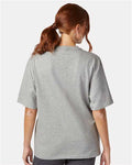 Champion T105 Oxford Grey — on model back