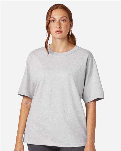 Champion T105 Silver Grey — on model front
