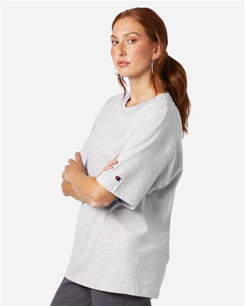Champion T105 Silver Grey — on model side