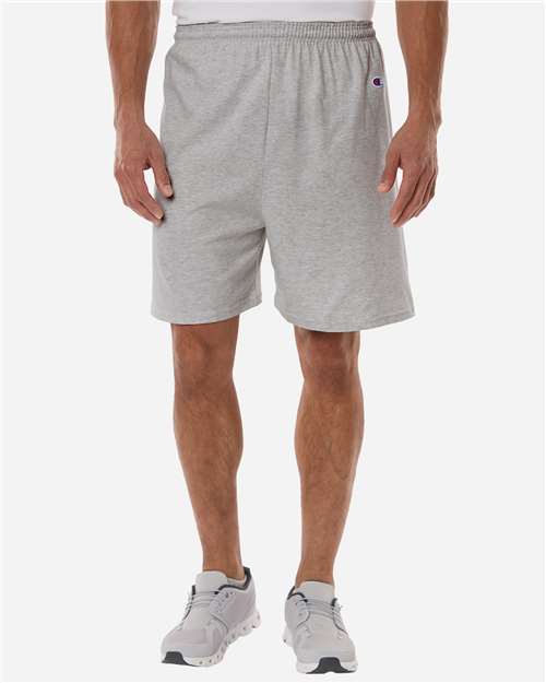 Champion 8187 Oxford Grey Heather — on model front