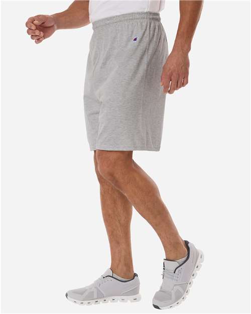 Champion 8187 Oxford Grey Heather — on model side
