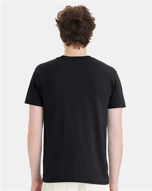 Hanes 4980 Black — on model back