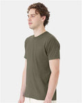 Hanes 4980 Fatigue Green — on model side
