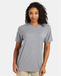Hanes 4980 Light Steel — on model front