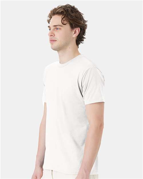 Hanes 4980 White — on model side
