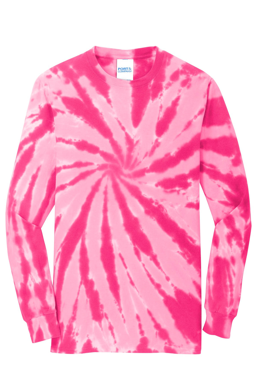 Unisex Tie-Dye Long Sleeve Tee - Pink
