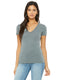 Bella + Canvas B6035 - Ladies' Jersey Short-Sleeve Deep V-Neck T-Shirt - Heather Deep
