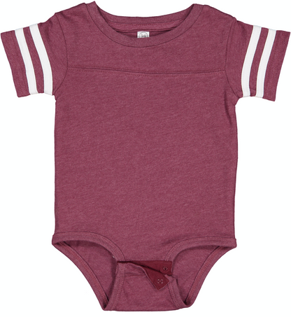 Infant Football Bodysuit - Vintage Burgundy / Blue White