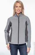 Women's Soft Shell Colorblock Jacket - Charcoal / Dark Charcoal