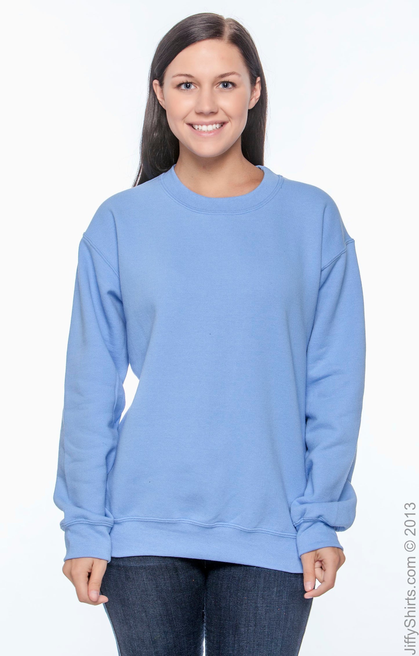 Unisex DryBlend® 50/50 Fleece Crew - Carolina Blue