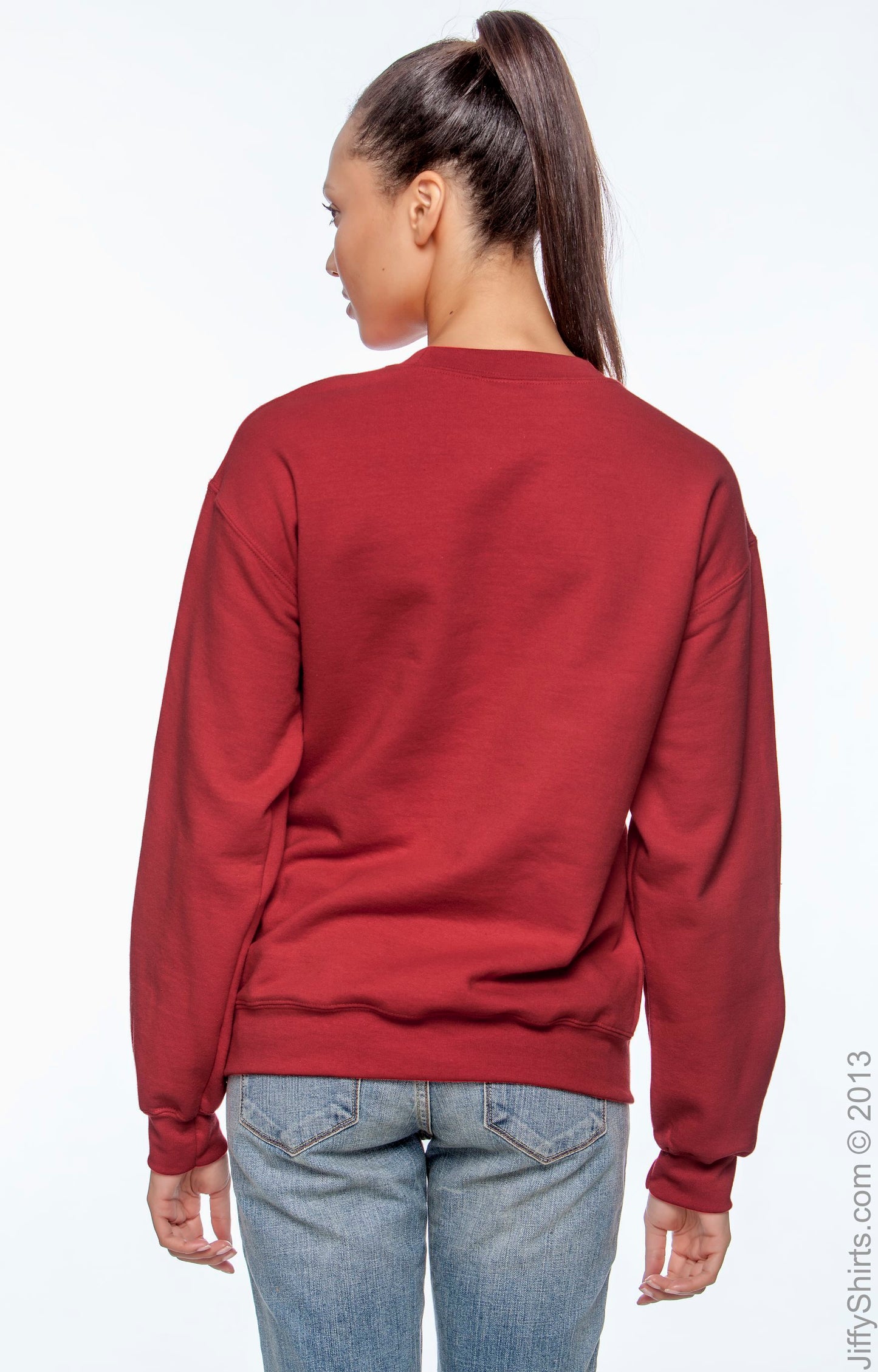 Unisex DryBlend® 50/50 Fleece Crew - Red