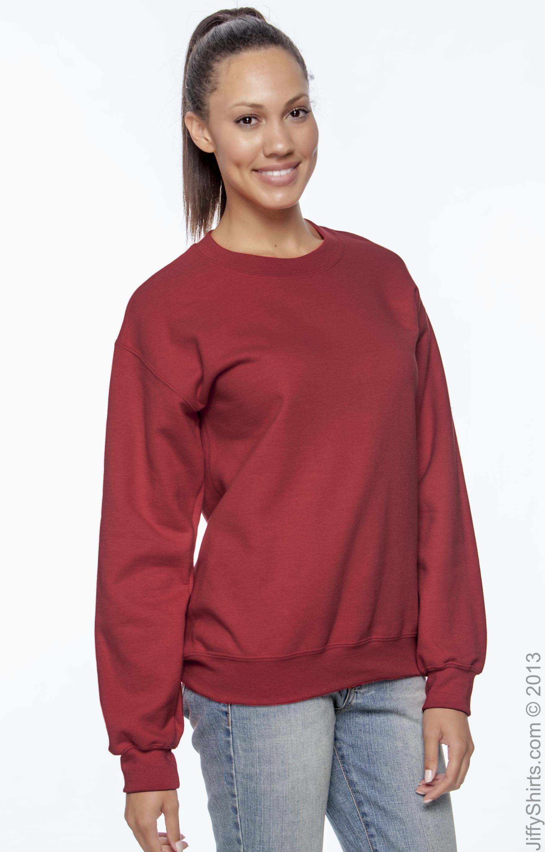 Unisex DryBlend® 50/50 Fleece Crew - Red