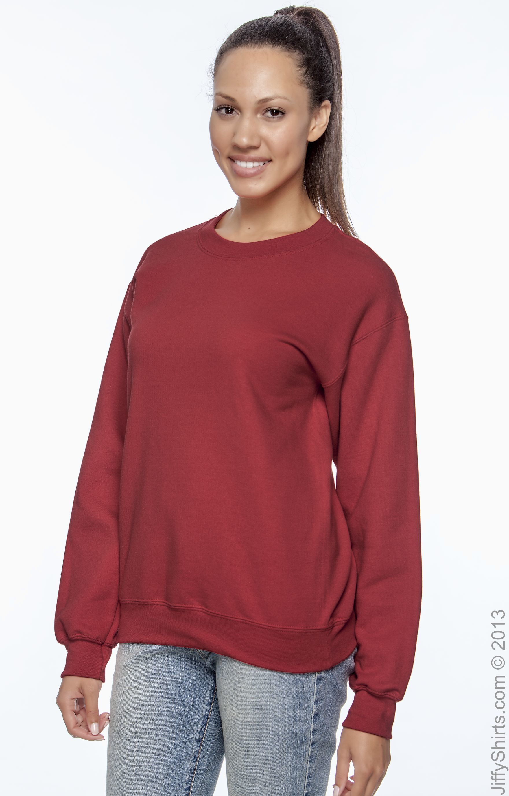 Unisex DryBlend® 50/50 Fleece Crew - Red