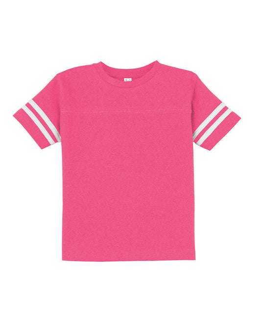 Toddler Football T-Shirt - Vintage Heather Pink / Blend White